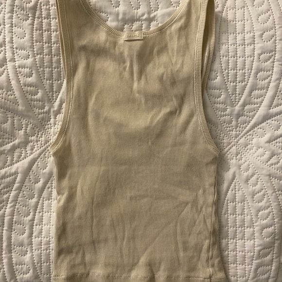 Skims Cream Ribbed Tank Top - Picture 3 of 4